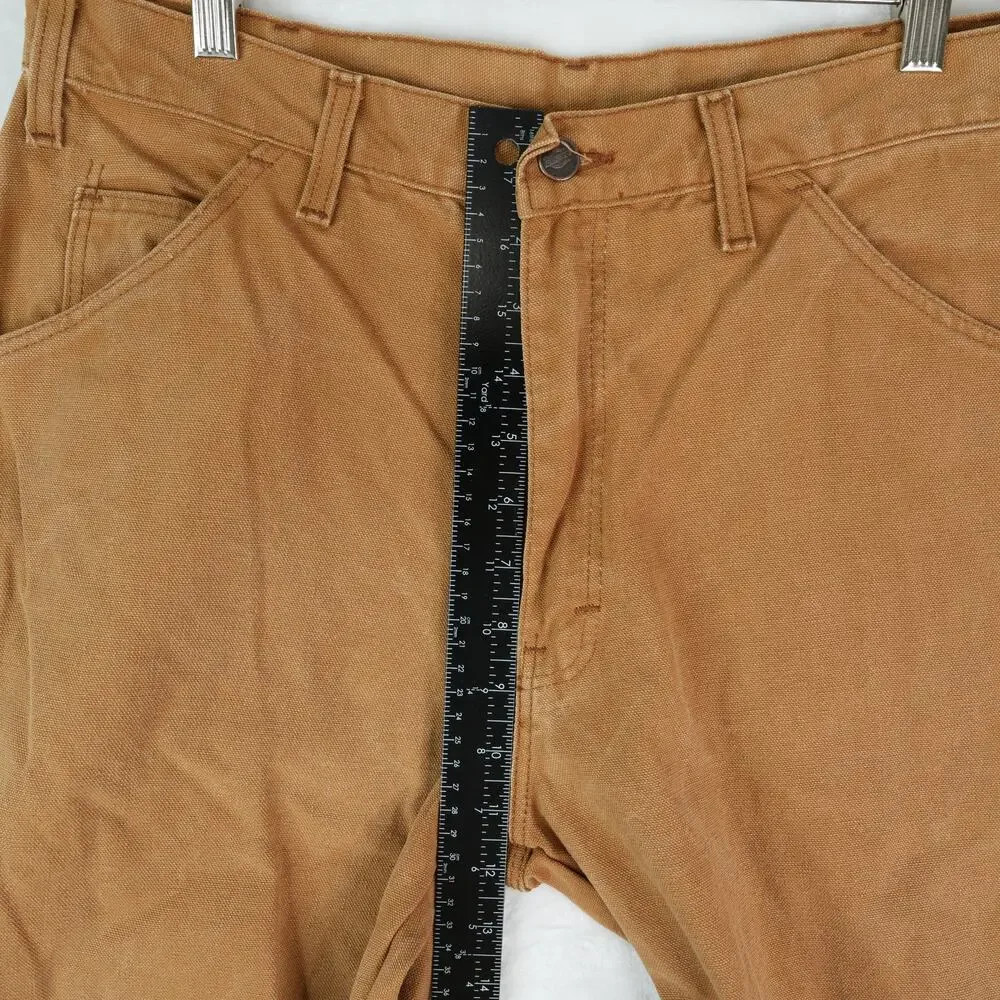 Dickies Carpenter Pants Mens 34x30 Brown Canvas Workwear‎ Utility Patina Rugged